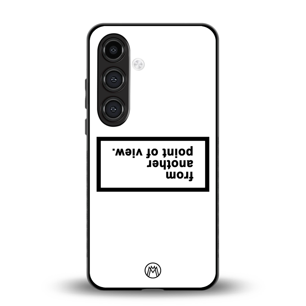 point of view white edition back phone cover | glass case for samsung galaxy s24 plus