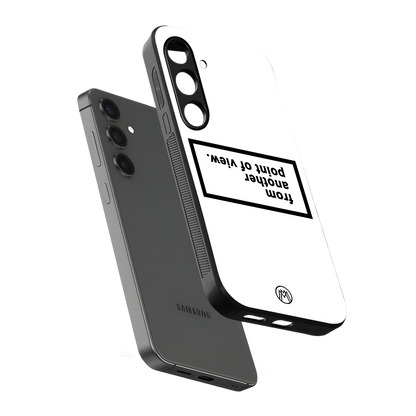 point of view white edition back phone cover | glass case for samsung galaxy s24 fe