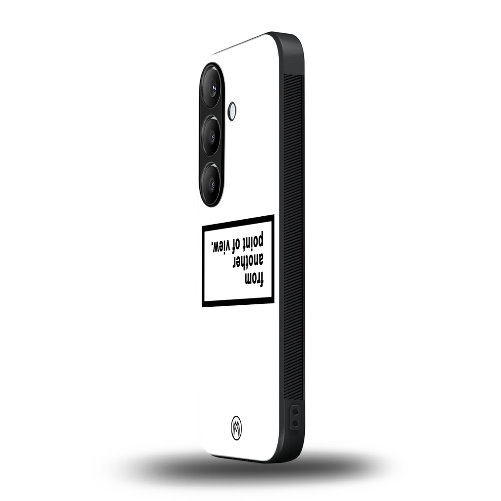 point of view white edition back phone cover | glass case for samsung galaxy s24 plus