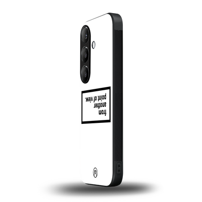 point of view white edition back phone cover | glass case for samsung galaxy s24 plus