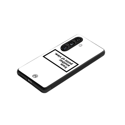 point of view white edition back phone cover | glass case for samsung galaxy s24 fe