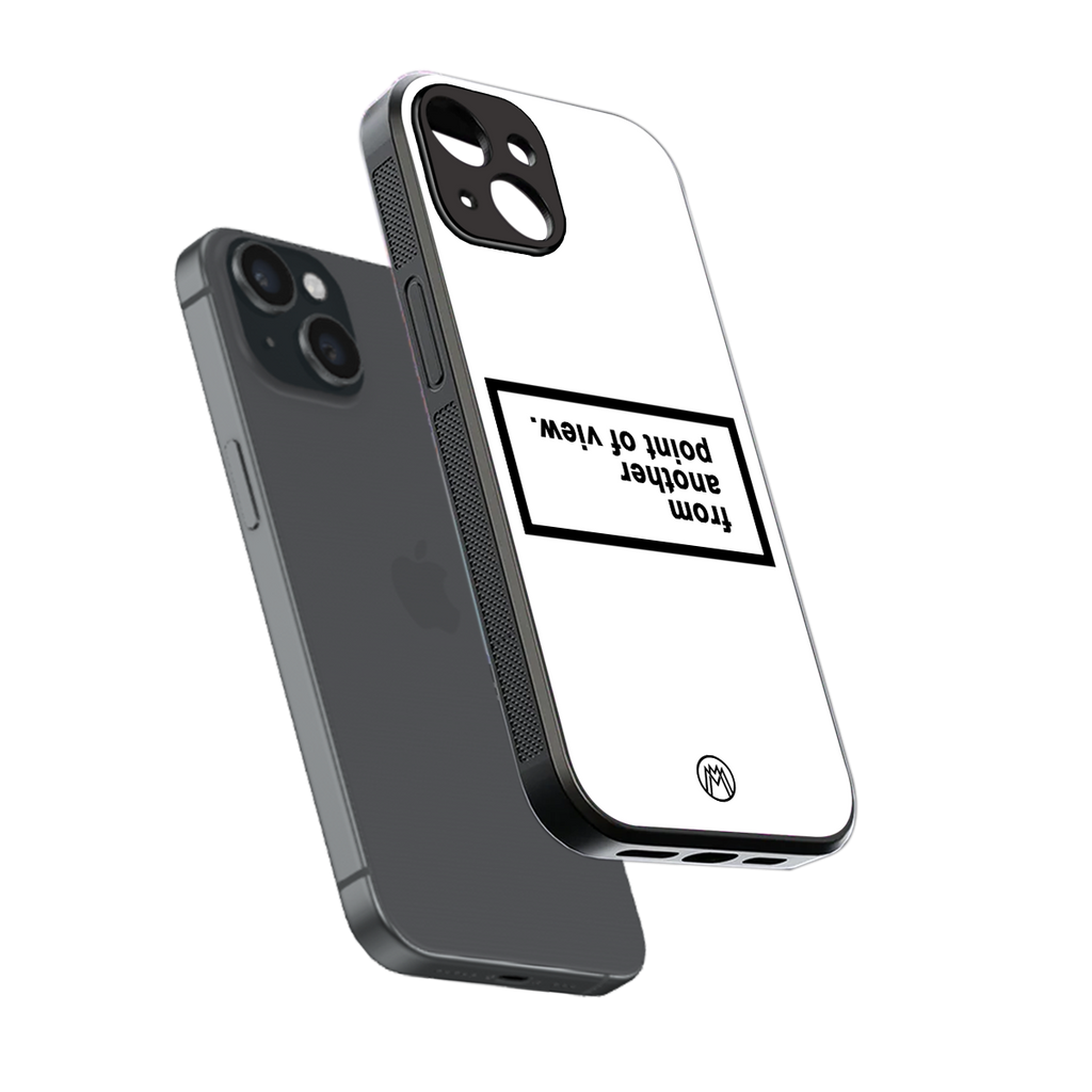 point of view white edition back phone cover | glass case for iphone 15