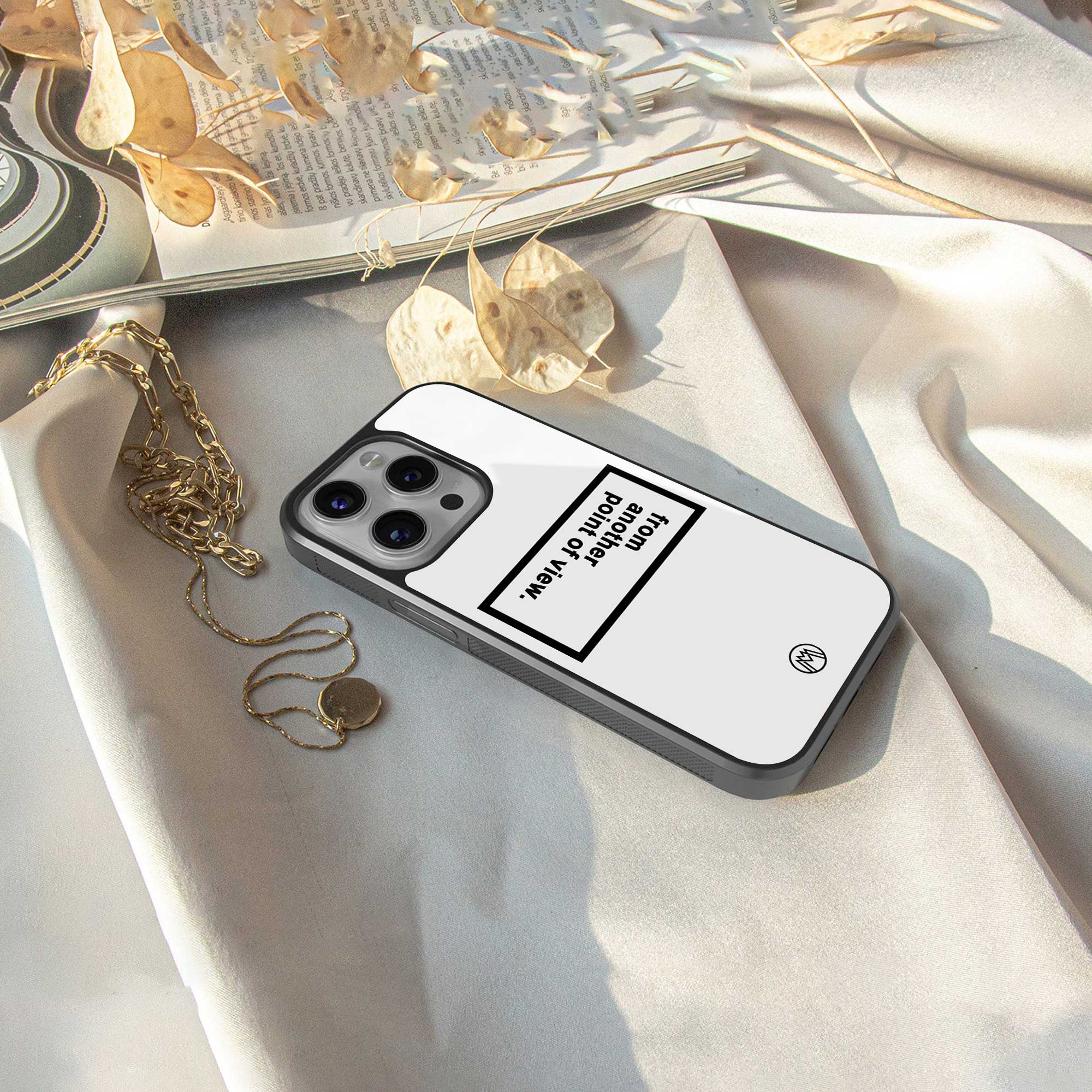 point of view white edition back phone cover | glass case for samsung galaxy s24