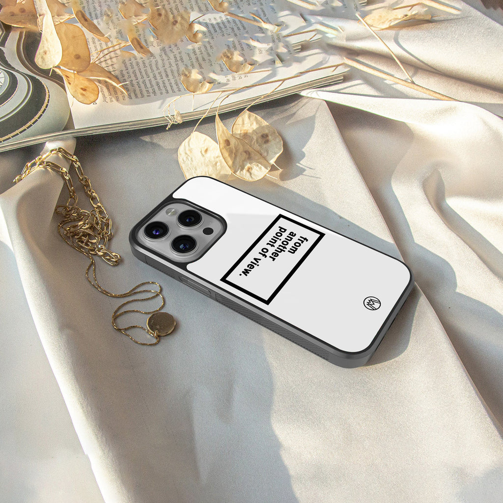 point of view white edition back phone cover | glass case for iphone 16 plus