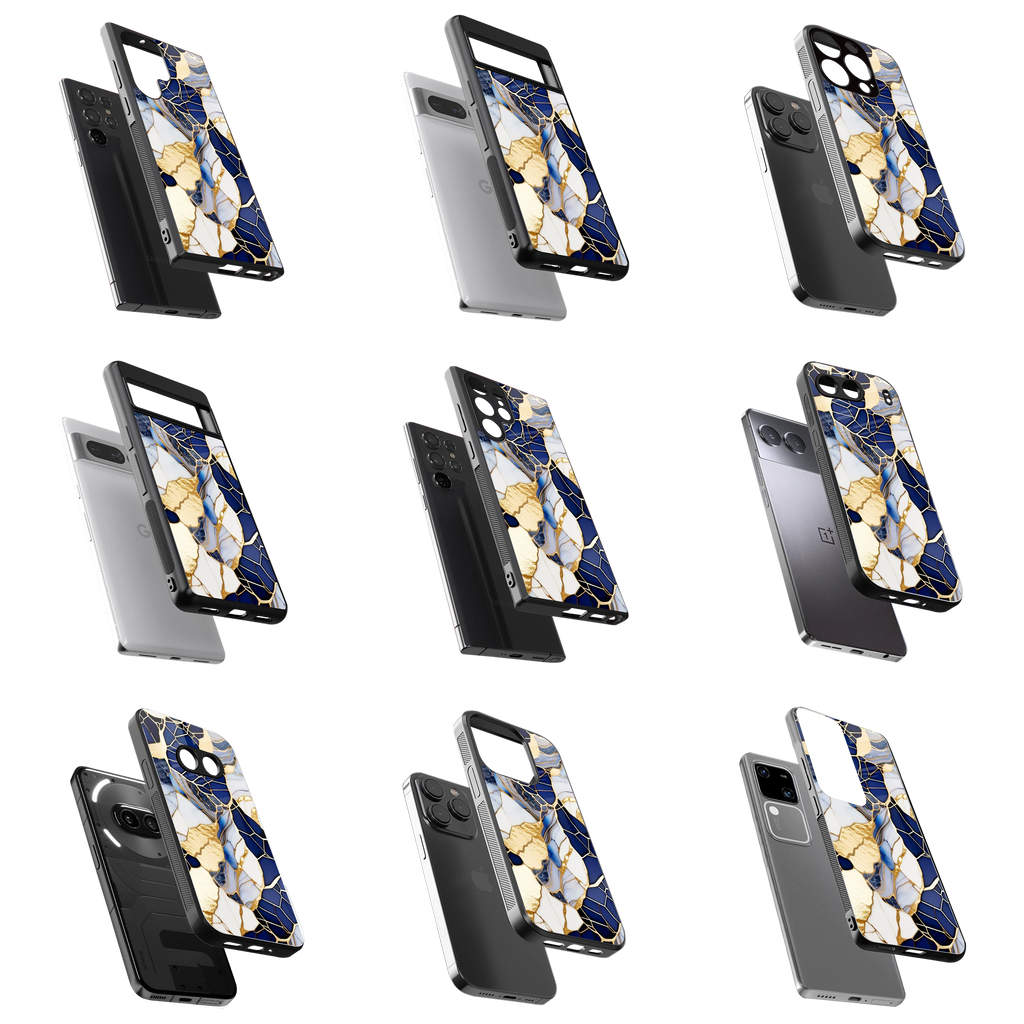 Durable Glass Back Mobile Case for iPhone, Samsung, OnePlus, Google Pixel, Redmi, Vivo, Oppo