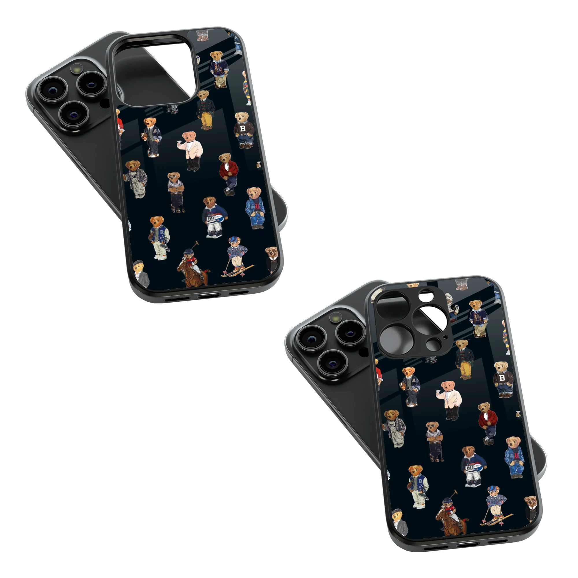 Trendy Glass Back Mobile Case for iPhone, Samsung, Redmi, OnePlus, Google Pixel, Motorola