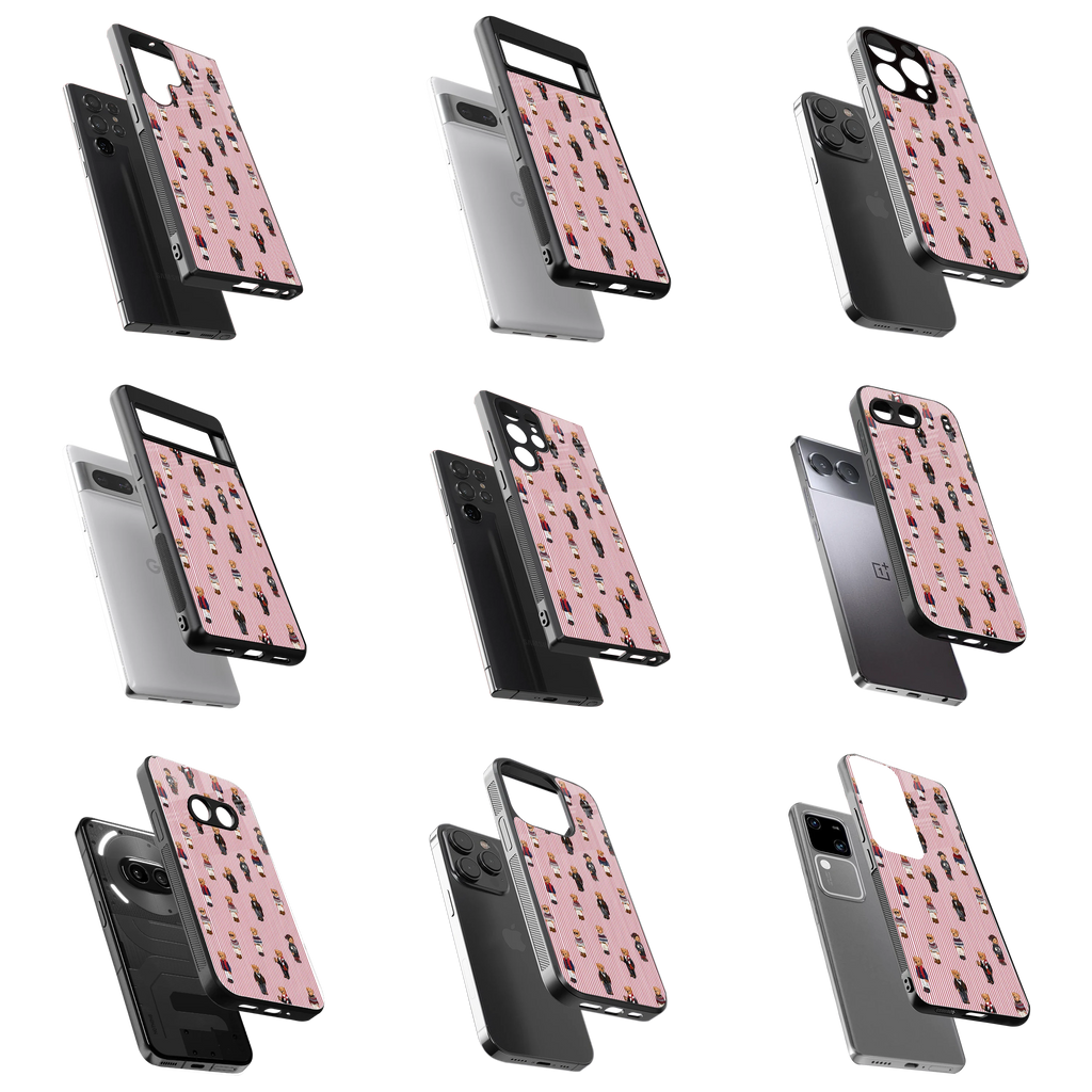 Durable Glass Back Mobile Case for iPhone, Samsung, OnePlus, Google Pixel, Redmi, Vivo, Oppo