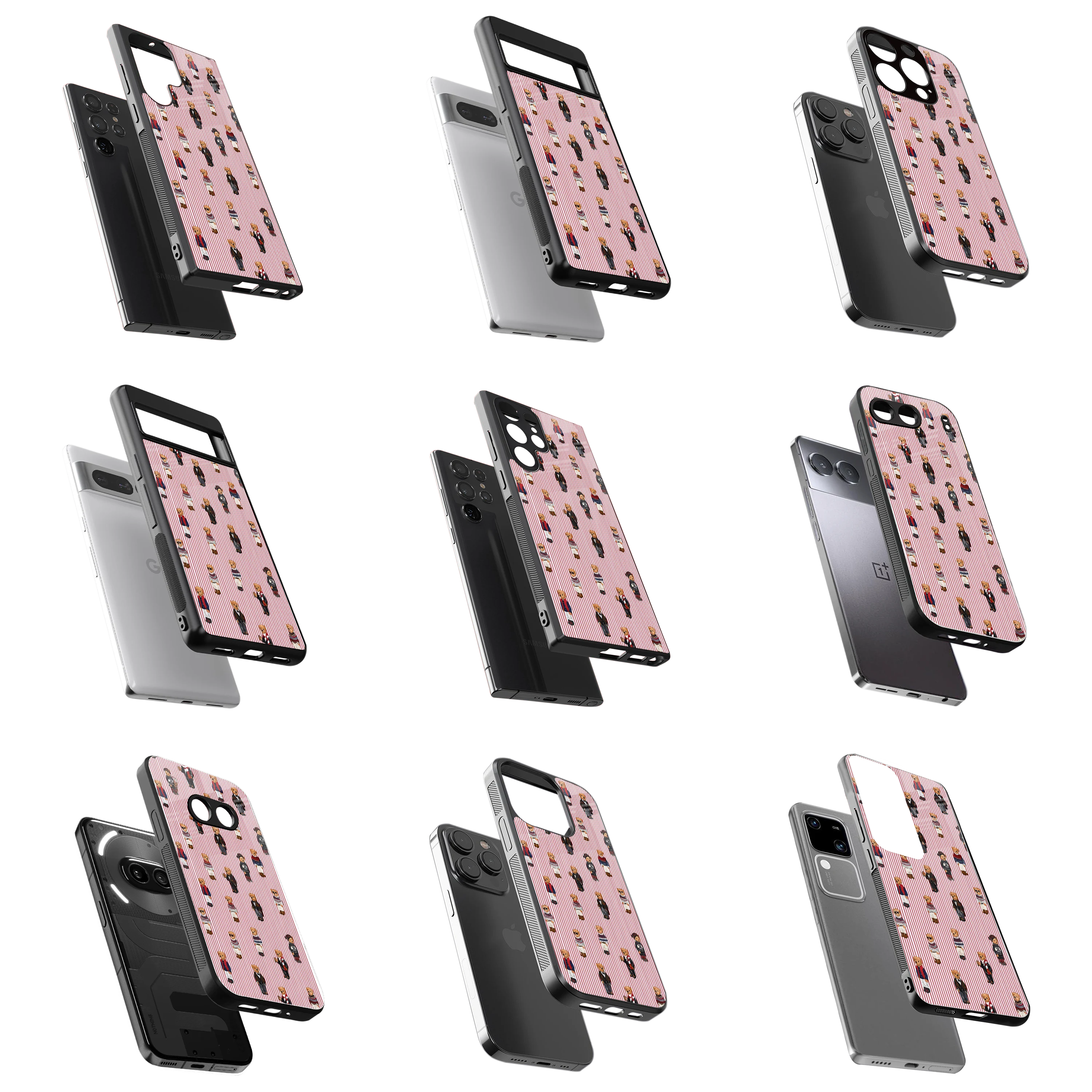 Durable Glass Back Mobile Case for iPhone, Samsung, OnePlus, Google Pixel, Redmi, Vivo, Oppo