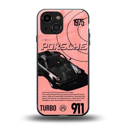 porshe 1975 back phone cover | glass case for iphone 13 mini