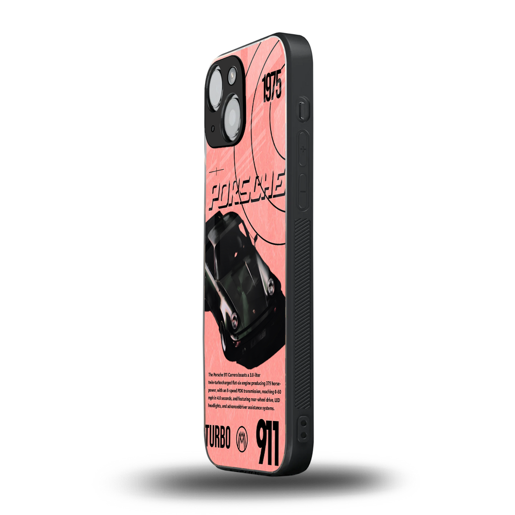 porshe 1975 back phone cover | glass case for iphone 13 mini