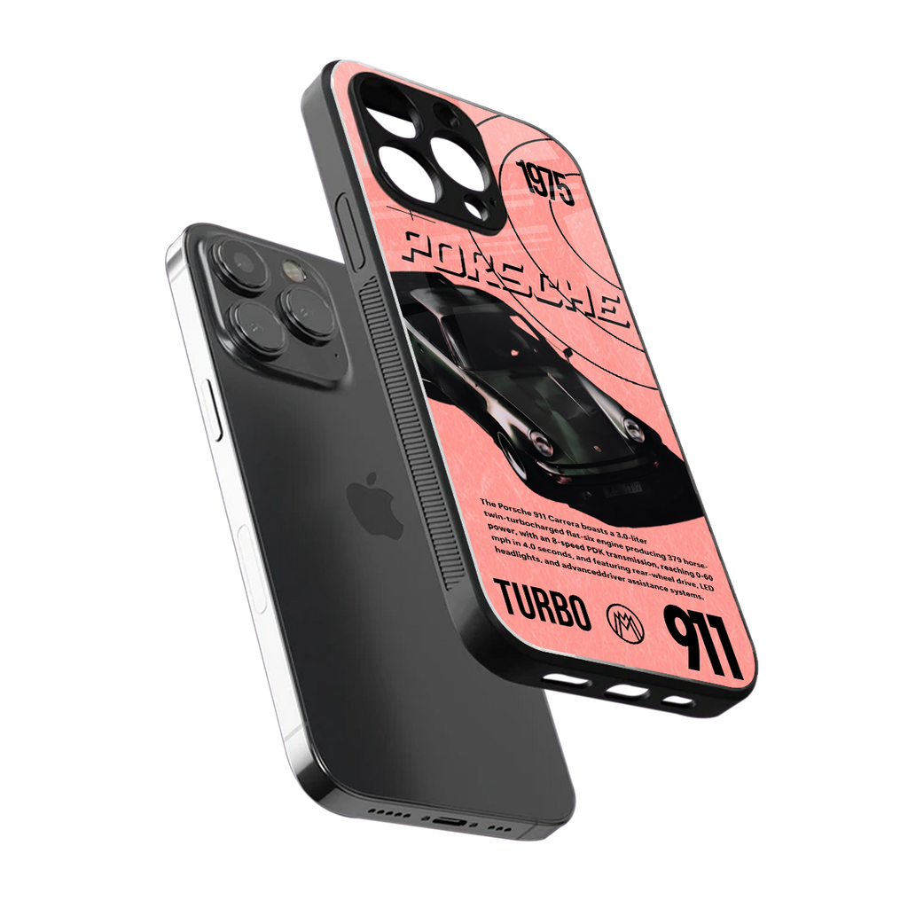 porshe 1975 back phone cover | glass case for iphone 13 pro