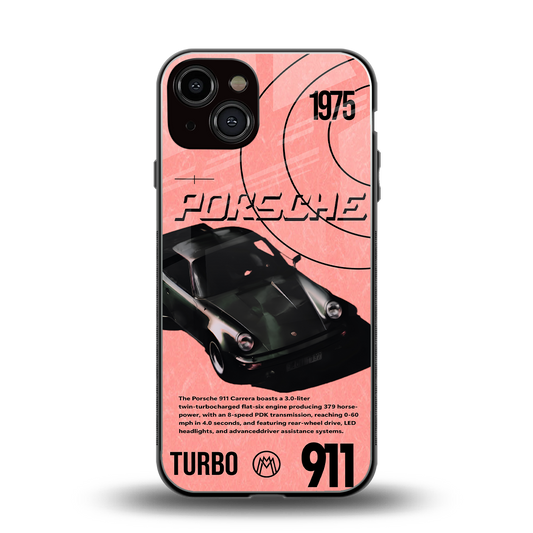 porshe 1975 back phone cover | glass case for iphone 13