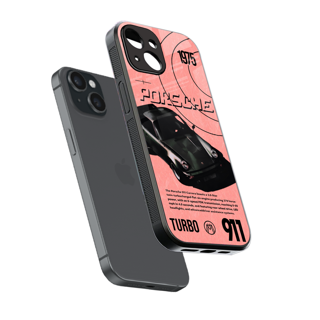 porshe 1975 back phone cover | glass case for iphone 13