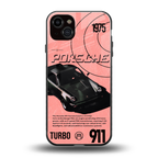 porshe 1975 back phone cover | glass case for iphone 15 plus