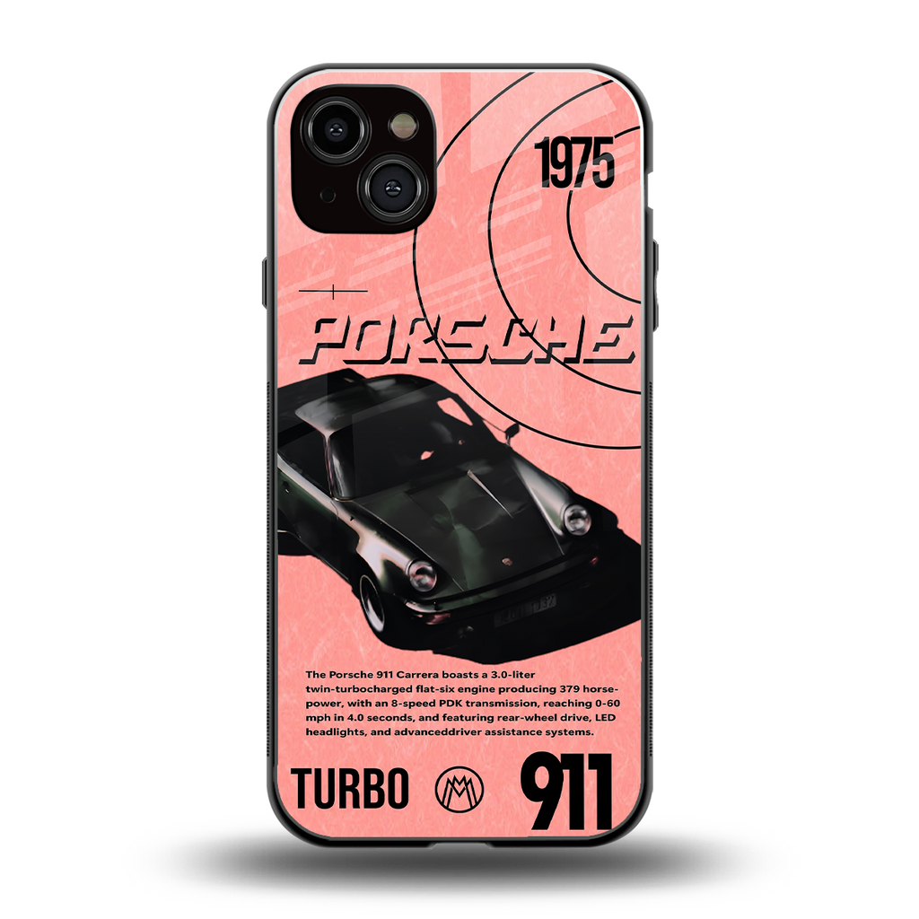 porshe 1975 back phone cover | glass case for iphone 14 plus