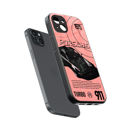 porshe 1975 back phone cover | glass case for iphone 15 plus