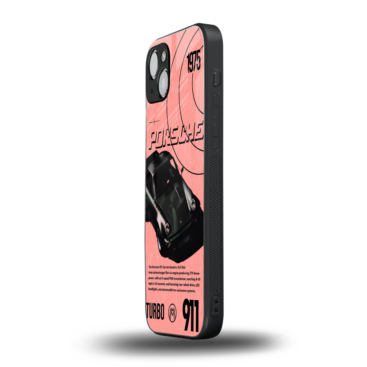 porshe 1975 back phone cover | glass case for iphone 15 plus