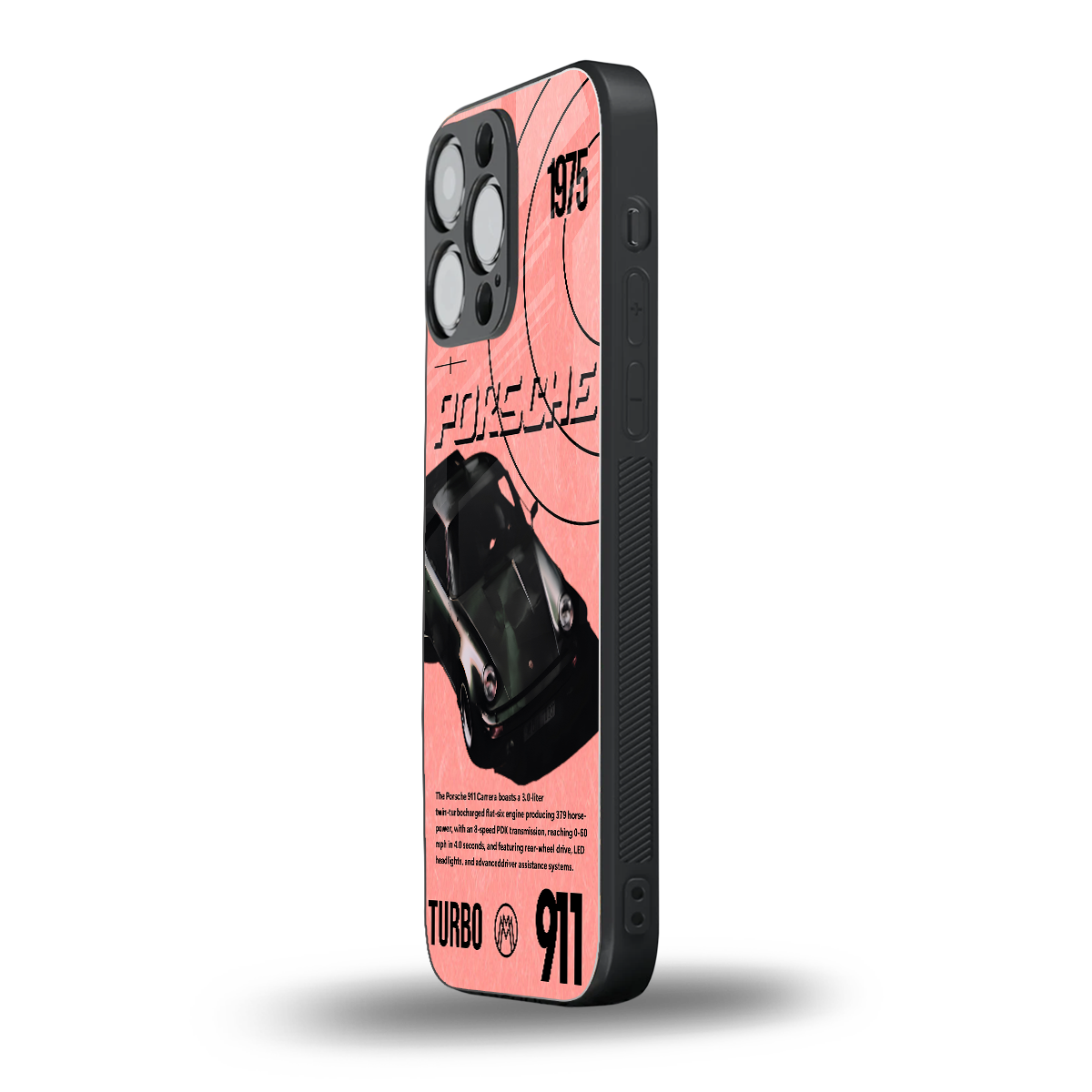 porshe 1975 back phone cover | glass case for iphone 15 pro max