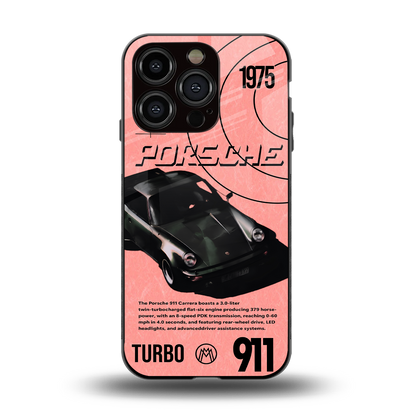 porshe 1975 back phone cover | glass case for iphone 14 pro