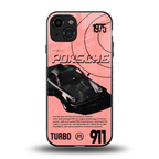 porshe 1975 back phone cover | glass case for iphone 15