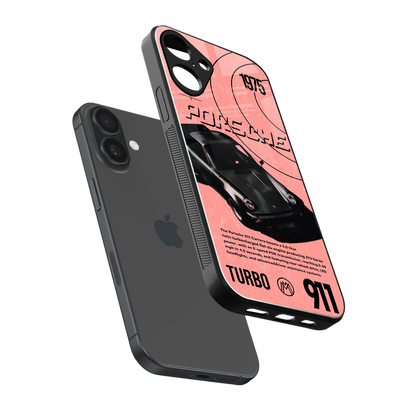 porshe 1975 back phone cover | glass case for iphone 16 plus