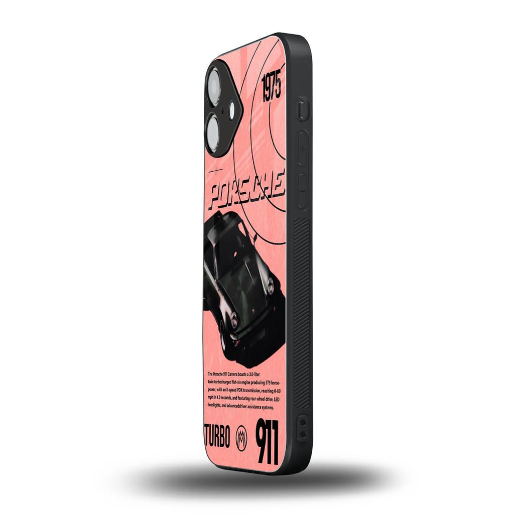 porshe 1975 back phone cover | glass case for iphone 16 plus