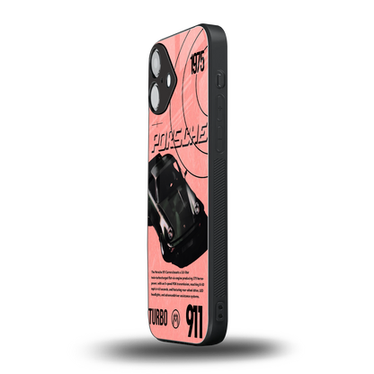 porshe 1975 back phone cover | glass case for iphone 16 plus