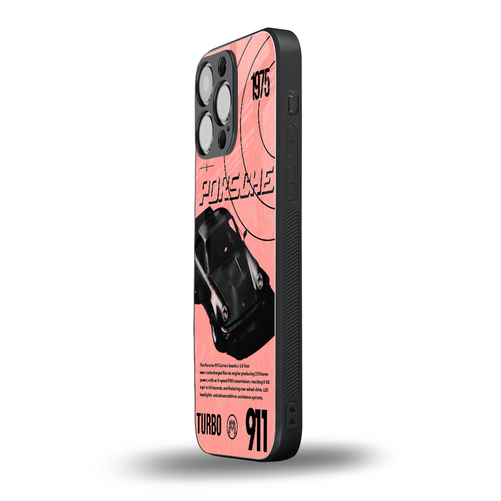 porshe 1975 back phone cover | glass case for iphone 16 pro max