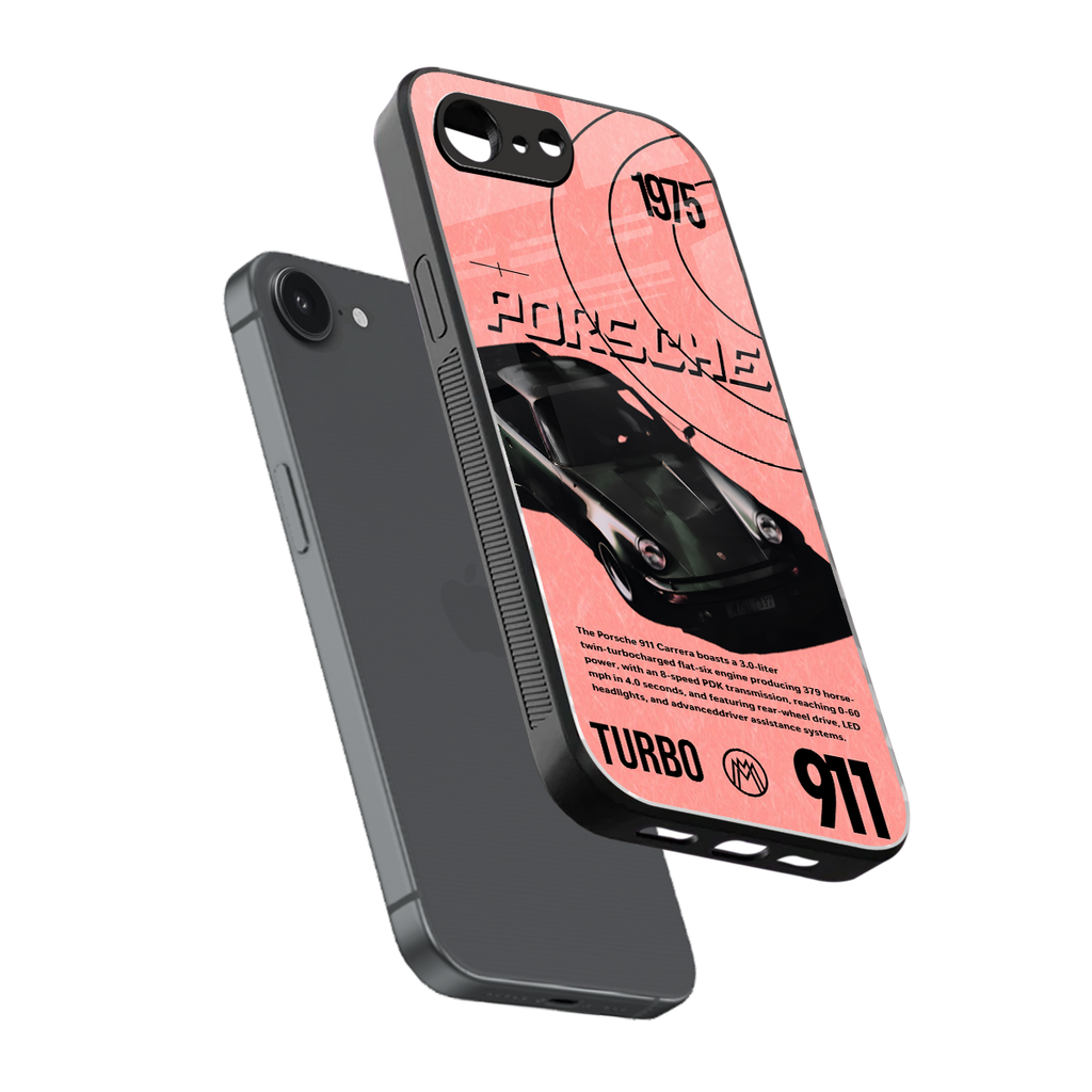 porshe 1975 back phone cover | glass case for iphone 16e