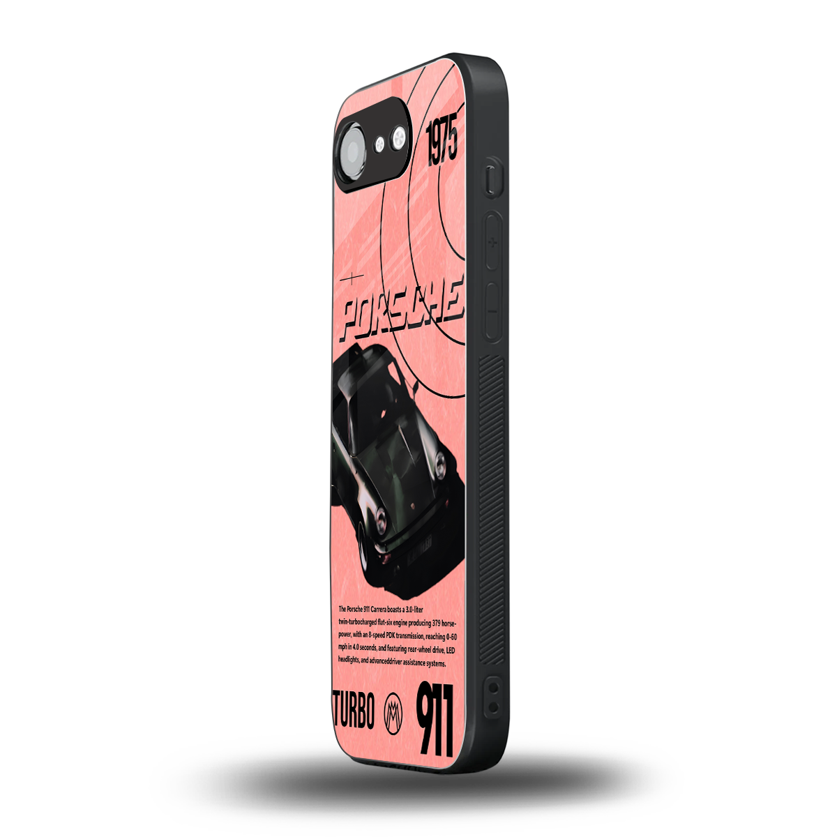 porshe 1975 back phone cover | glass case for iphone 16e