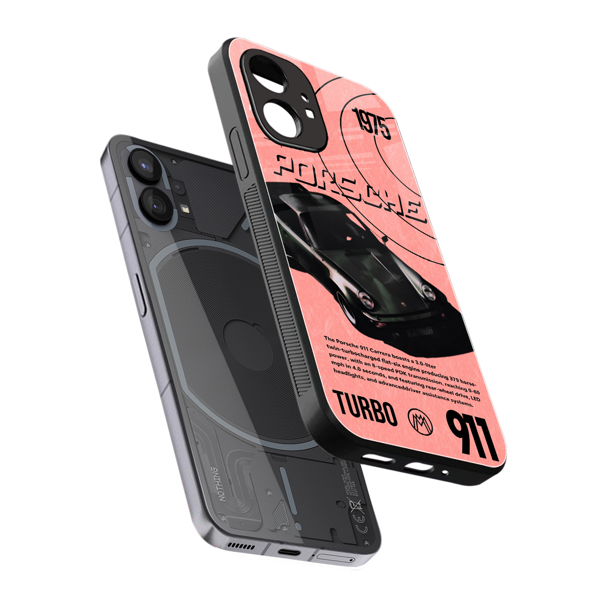 porshe 1975 back phone cover | glass case for nothing phone 1