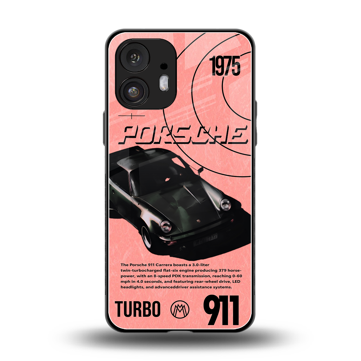 porshe 1975 back phone cover | glass case for nothing phone 2