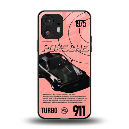 porshe 1975 back phone cover | glass case for nothing phone 2