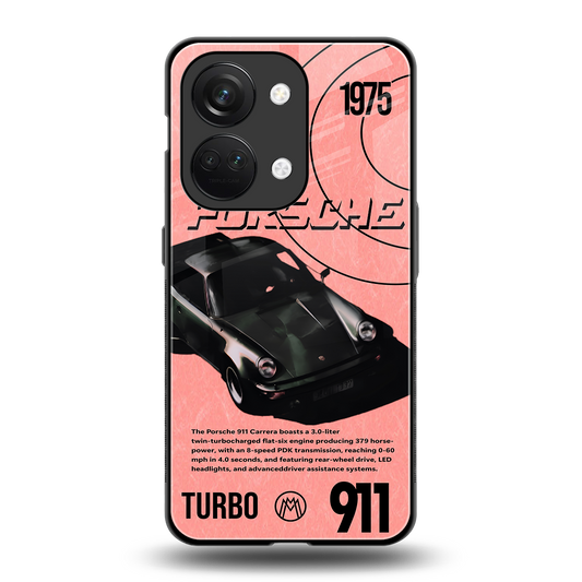 porshe 1975 back phone cover | glass case for oneplus nord 3