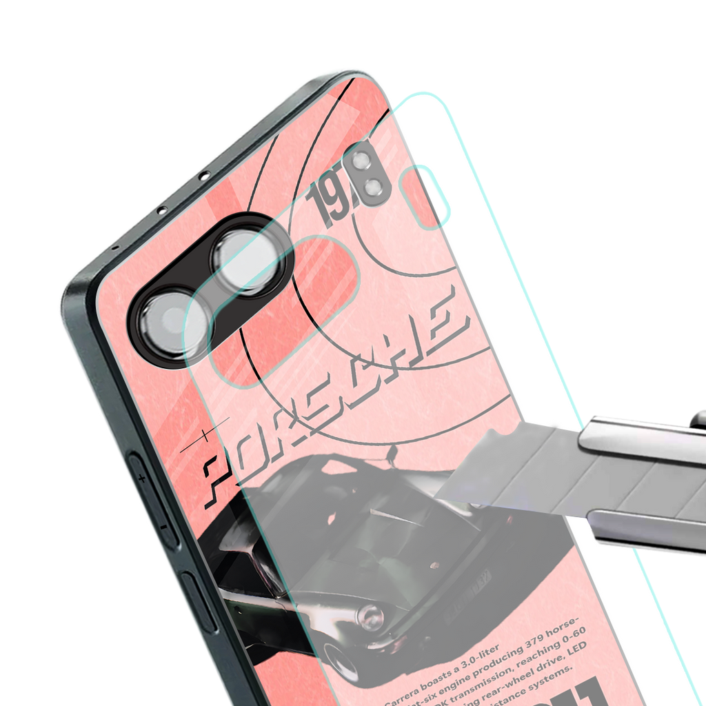 porshe 1975 back phone cover | glass case for oneplus nord 4