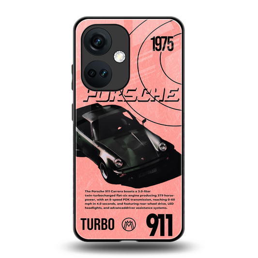 porshe 1975 back phone cover | glass case for oneplus nord ce 3