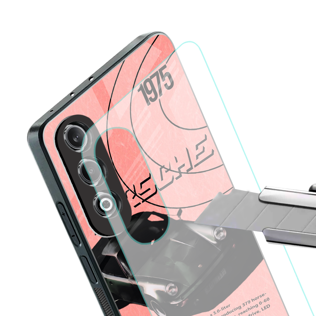 porshe 1975 back phone cover | glass case for oneplus nord ce 4