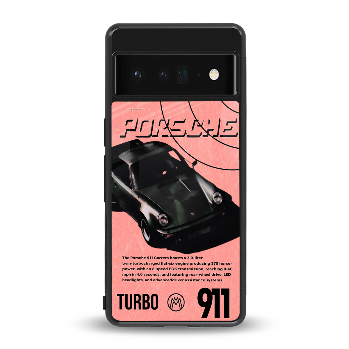 porshe 1975 back phone cover | glass case for google pixel 6 pro