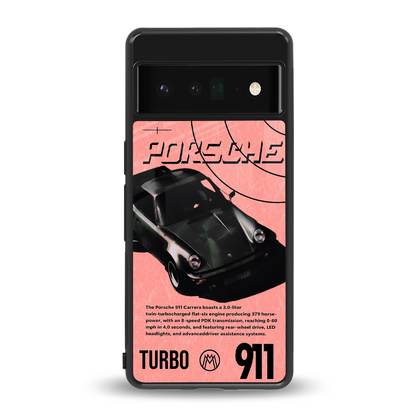 porshe 1975 back phone cover | glass case for google pixel 6 pro