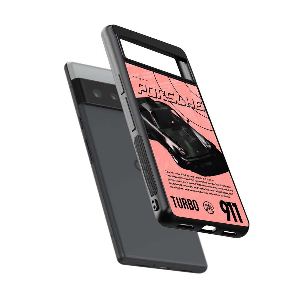 porshe 1975 back phone cover | glass case for google pixel 6 pro