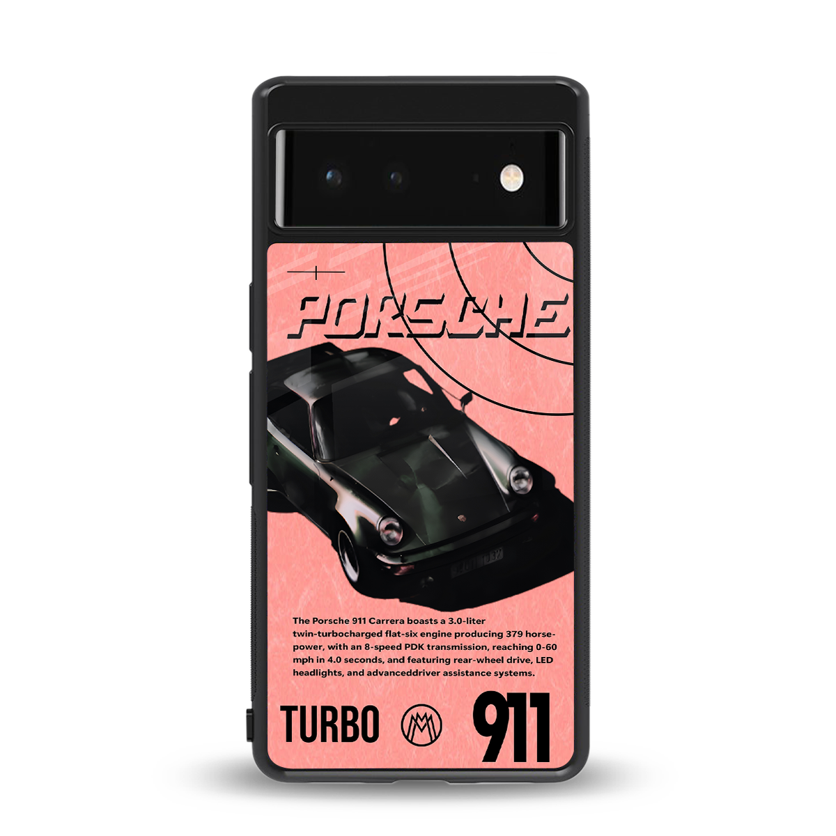 porshe 1975 back phone cover | glass case for google pixel 6