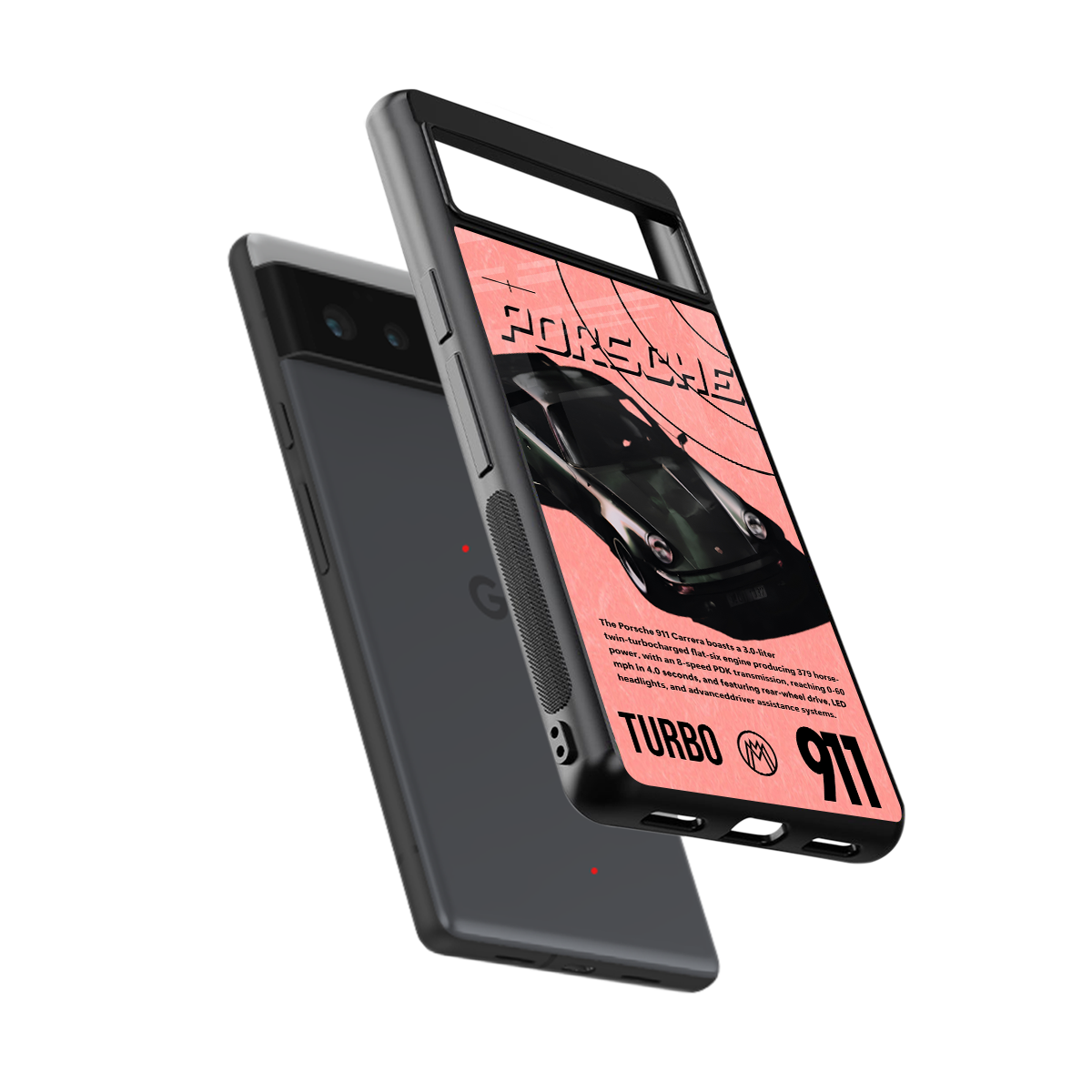 porshe 1975 back phone cover | glass case for google pixel 6