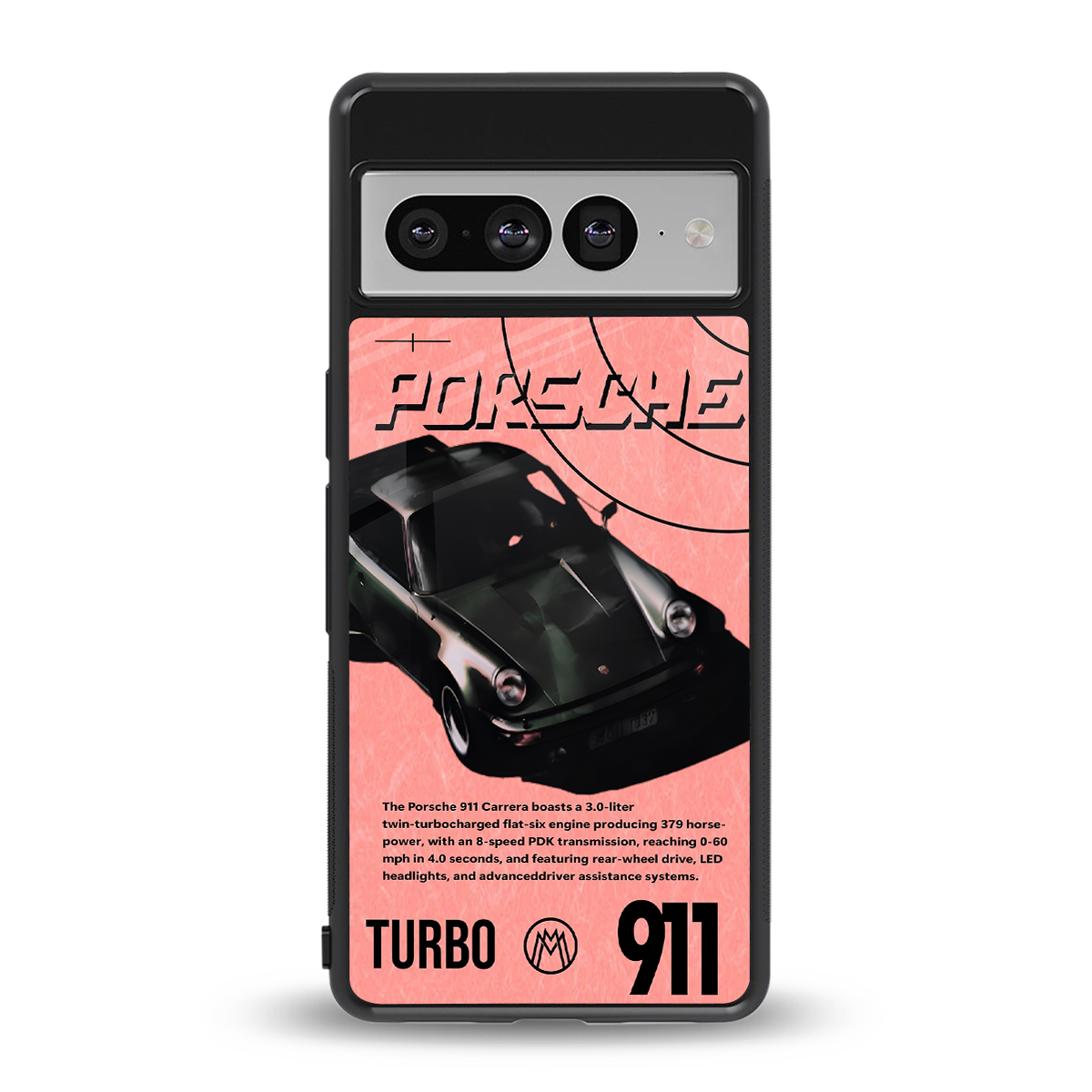 porshe 1975 back phone cover | glass case for google pixel 7 pro