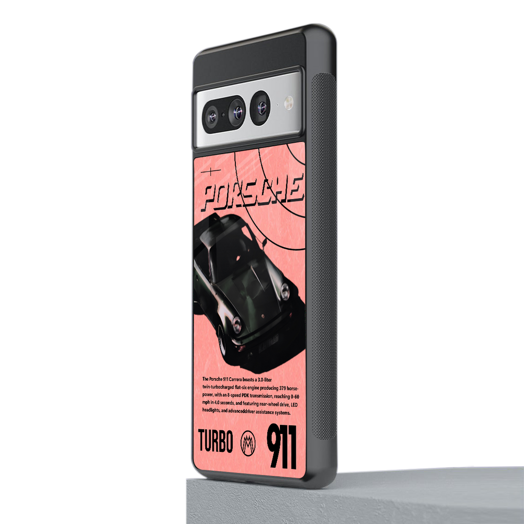 porshe 1975 back phone cover | glass case for google pixel 7 pro
