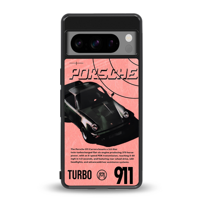 porshe 1975 back phone cover | glass case for google pixel 8 pro