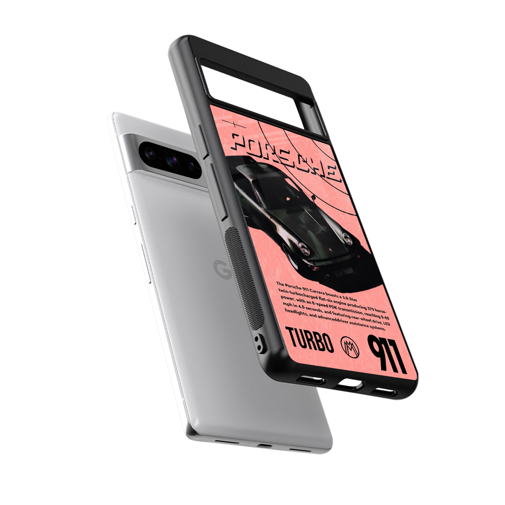 porshe 1975 back phone cover | glass case for google pixel 8 pro