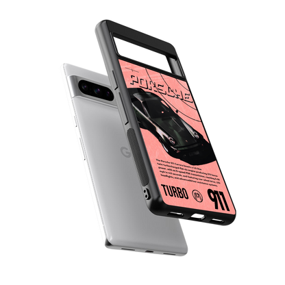 porshe 1975 back phone cover | glass case for google pixel 8 pro