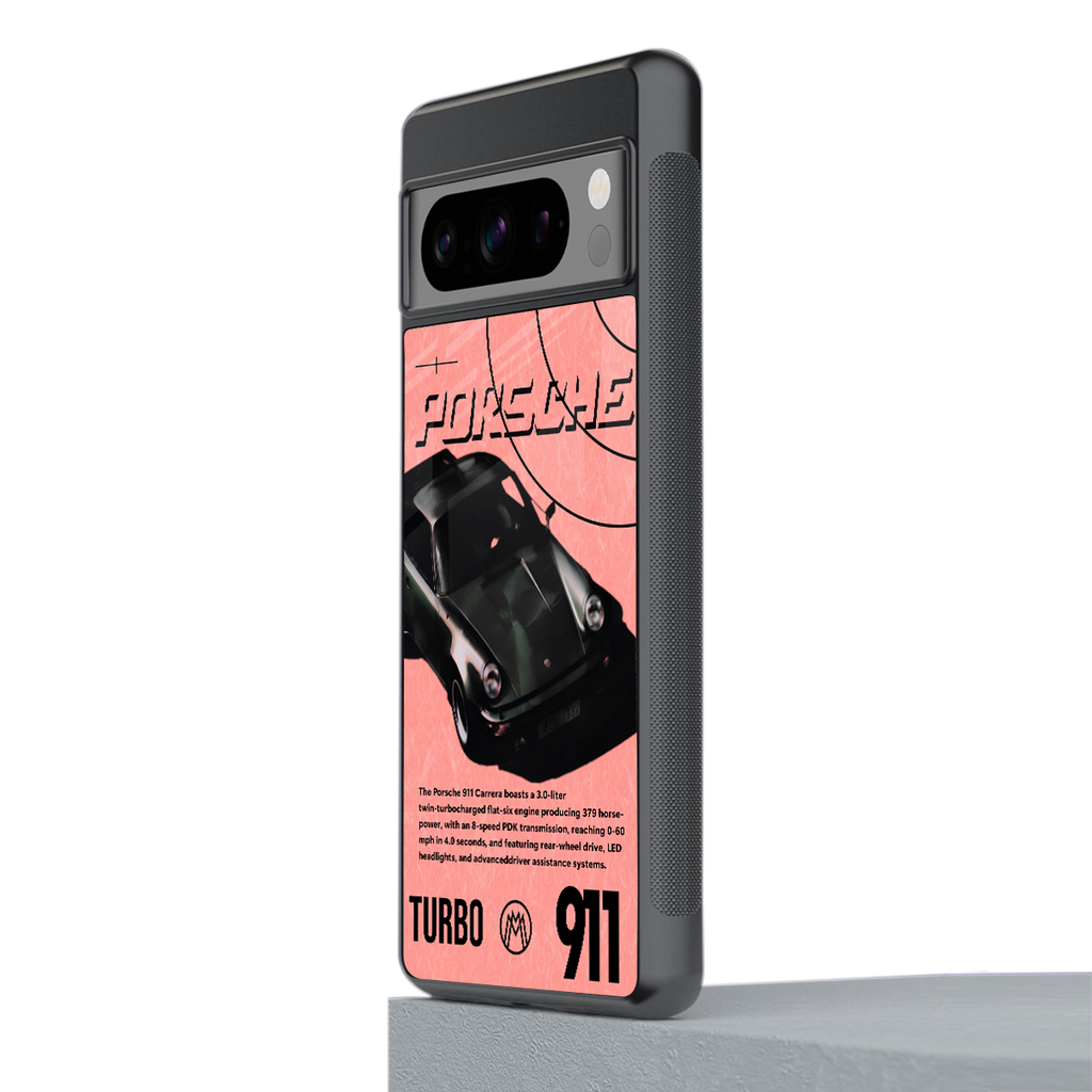porshe 1975 back phone cover | glass case for google pixel 8 pro