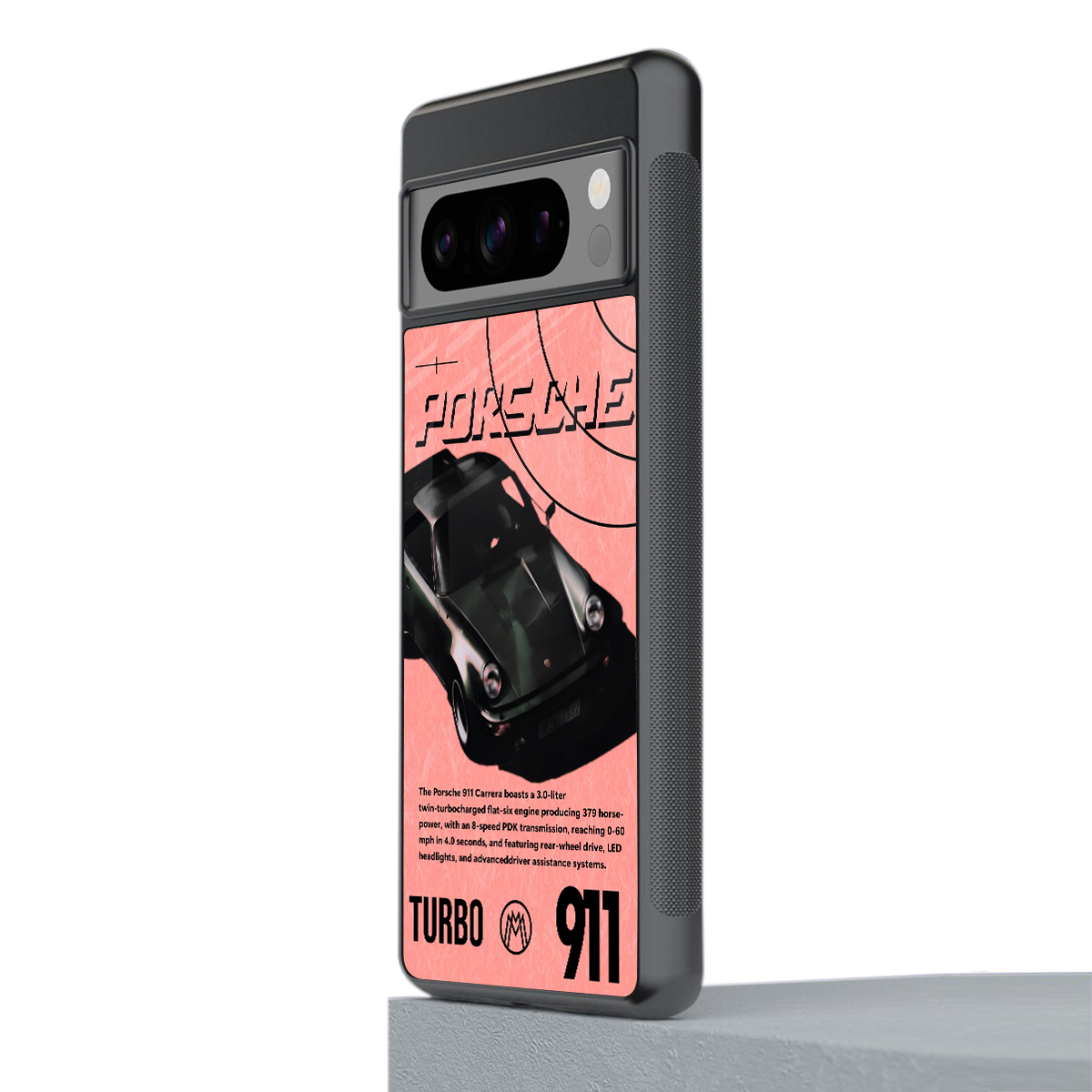 porshe 1975 back phone cover | glass case for google pixel 8 pro