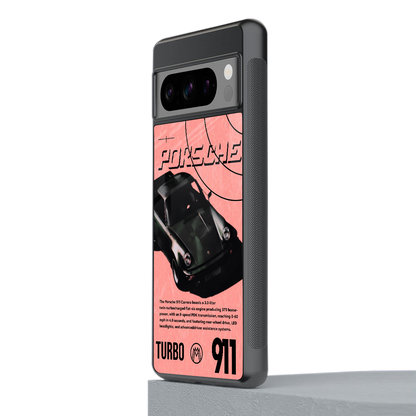 porshe 1975 back phone cover | glass case for google pixel 8 pro